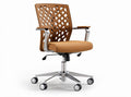Mesh office chair with ergonomic design and adjustable height in brown 55 x 60 x 90cm